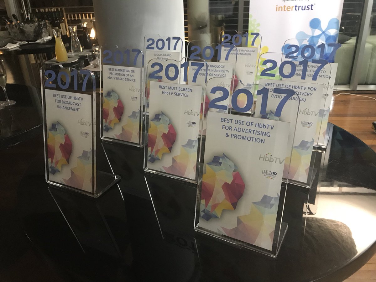 We are ready for the HbbTV awards at #hbbtvrome