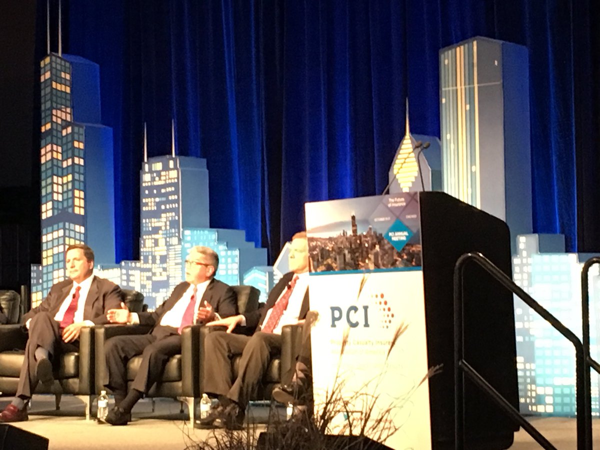 AnnYachwak's tweet photo. Interesting #pciam17 Reinsurance Panel discussion on the state of the market, with @MunichRe_US RD-President, Steve Levy @stevel426 https://t.co/coAlCUfl8S