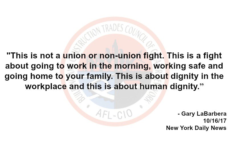 NYCBldgTrades's tweet photo. .@NYCBldgTrades President Gary LaBarbera on the importance of #Intro1447, construction safety and a #safernyc https://t.co/XM78zlXR6w