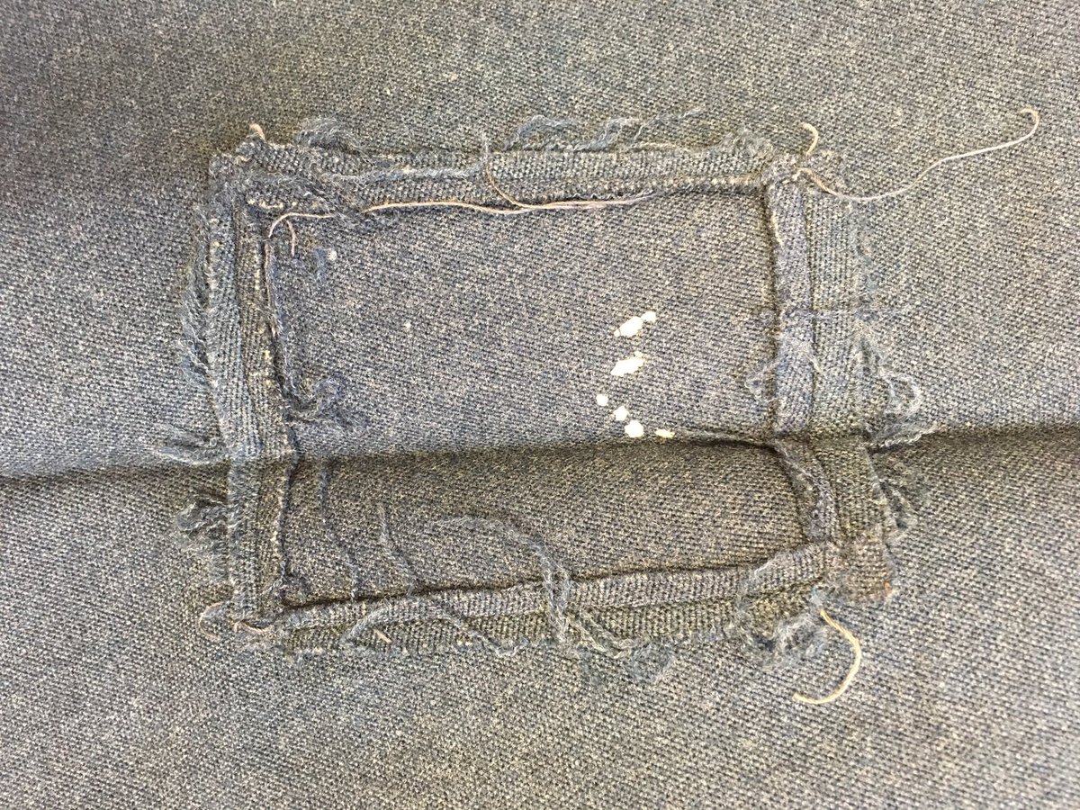 Championwonder's tweet photo. Wrong side and right side of a very neat invisible mend @TheBrotherton special collections. #liddlecollection https://t.co/gvLGVhdNoT