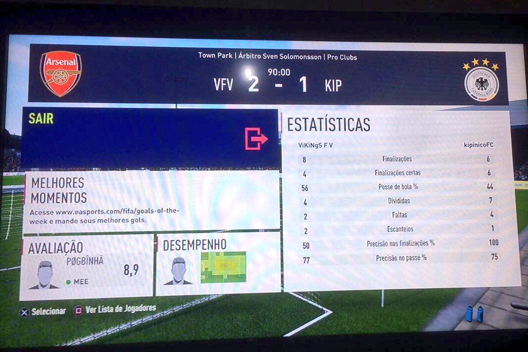 vikingsfv's tweet photo. Enfim a tão esperada estreia na copa do brasil. 🏆🥇⚽️
@vikingsfv 2x1 Kipinico FC 
#ProClubs #fifa18 https://t.co/qYdo4c3Fk3