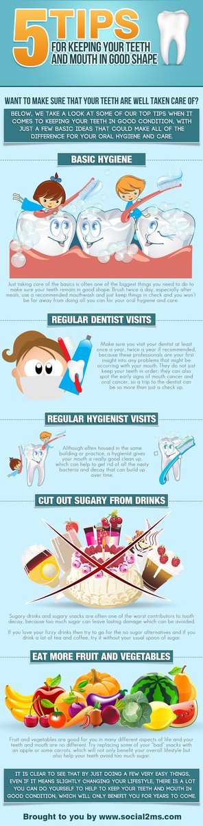 DDSStockton's tweet photo. Five #dentaltips to keep your mouth in shape!  #dentist #dentistry https://t.co/CW7FMFsVcS
