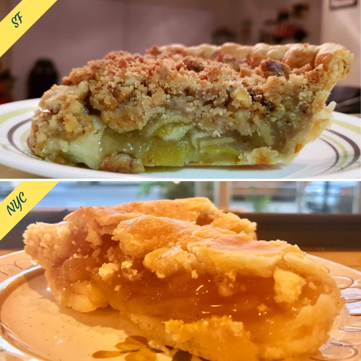 fromwhereweeat's tweet photo. Fall is here! Delicious apple pies from @ChilePies SF and @PeteesPie NYC #FallDesserts  https://t.co/x51KzKS04K https://t.co/oONz3CzyaG