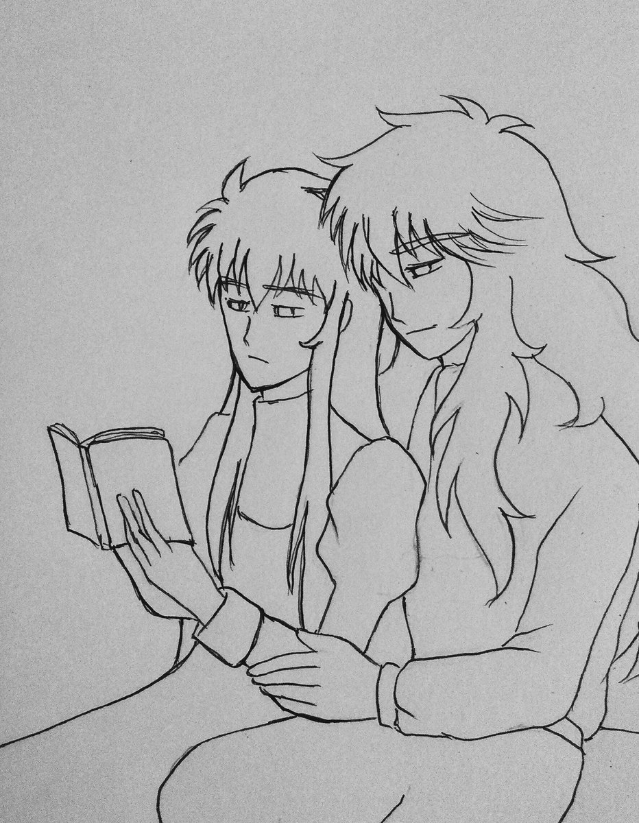 絵本の修正しながら下手な線画も練習した。後で何かで色塗りする。
シスターが読んでいる本はきっと「しつこいヴァンパイアの正しい退治方法」だろうwww 