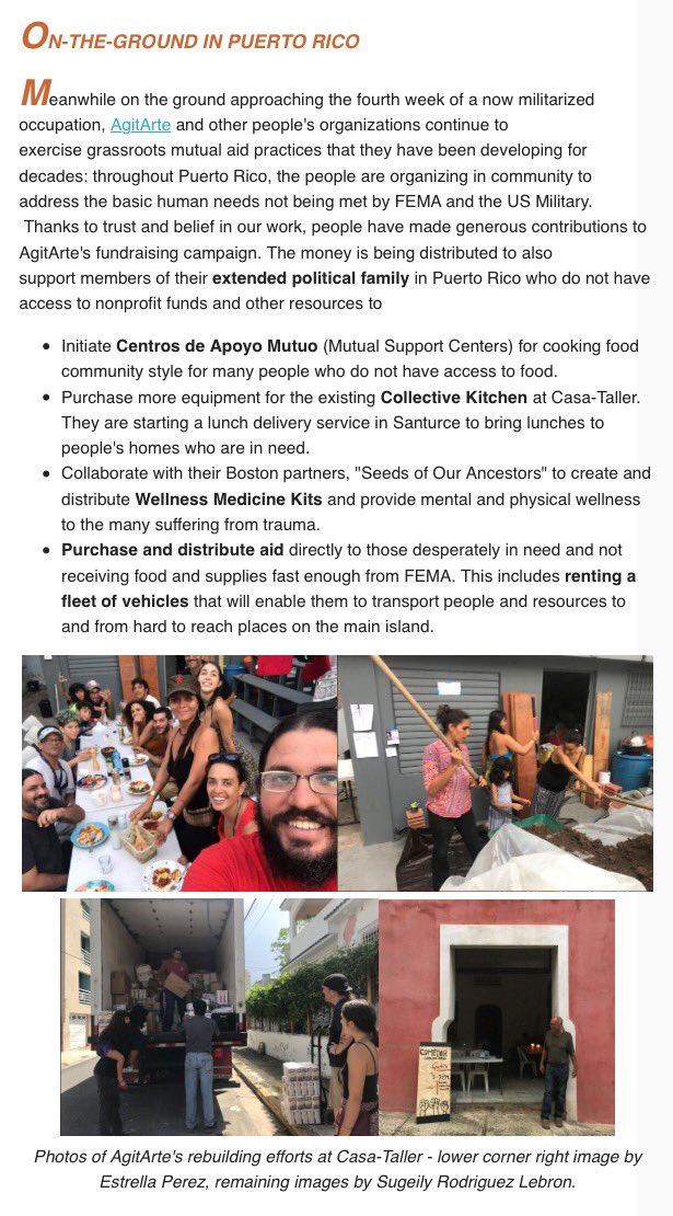 AgitArte's tweet photo. Mutual Aid is the only way forward. Please continue supporting our campaign. https://t.co/E9RuCg9fzU #defendPR #librePR https://t.co/w7RT3vPZGU