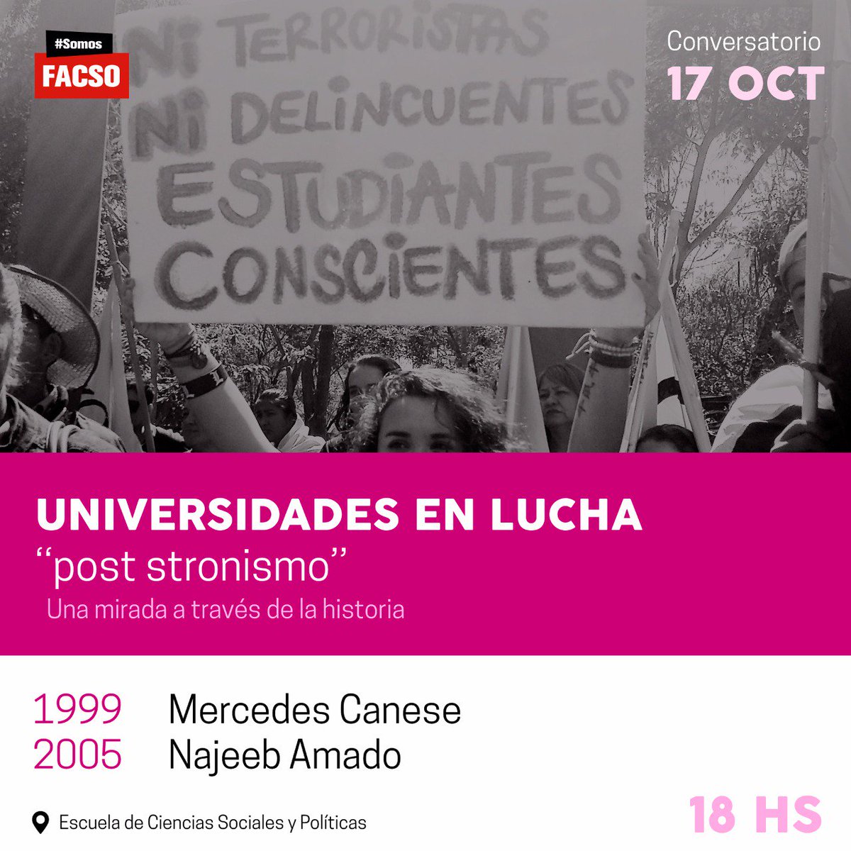 SomosFACSOpy's tweet image. ¡Hoy! #SomosFACSO #UNAnotecalles2017