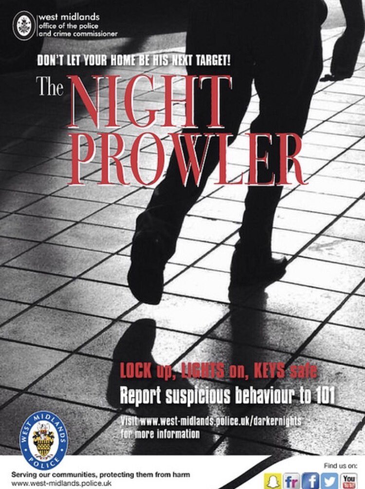 LowHillWMP's tweet photo. The clocks are soon to go back so please make sure your home is locked and secure. #DontBeAnEasyTarget #DarkerNights https://t.co/rBUuNTFTSO
