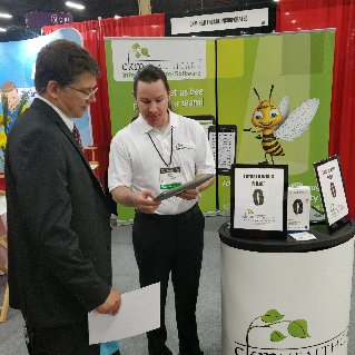 CKMHealthcare's tweet photo. @ahcancal Giving a demo at #AHCA booth 139 of @CKMHealthcare IPAC Cloud tablet based application to help prevent Infections in LTC homes! https://t.co/M3kXDKCNEY