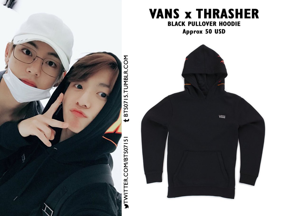 black vans thrasher hoodie