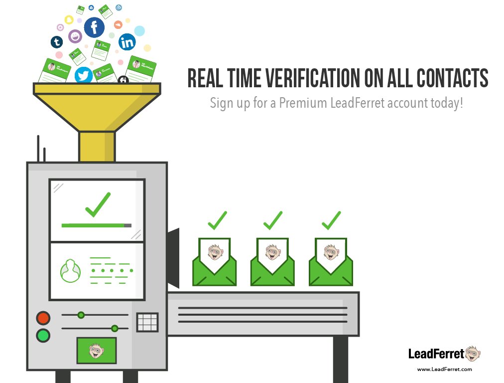 LeadFerret1's tweet photo. Game Changer -> Real-time social verification. We solve #data #quality problems.  contact us to learn more @LeadFerret1 #social #B2B #api https://t.co/DCk4NWRHro