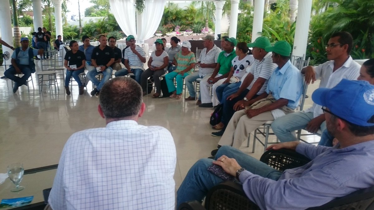 FAO_Colombia's tweet photo. @JBerdegueFAO conversa con productores de Asopaccol sobre su experiencia con las Redes Locales de Integración Productiva #Rlip https://t.co/2o6CHvey90