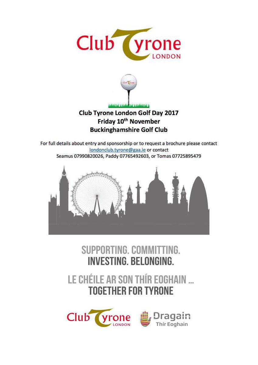 The first <a href="/LDN_ClubTyrone/">London Club Tyrone</a> #GolfClassic is happening on 10th Nov. 4 balls and sponsorship available. Please DM for more info #TírEoghainAbú