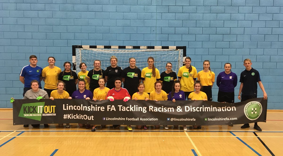ULSU_Activities's tweet photo. A @ulwft photo to promote #KickItOut - a campaign ran in conjunction with Lincolnshire FA to tackle racism and discrimination! #WeAreLincoln https://t.co/qJ9Fwyt4Z2