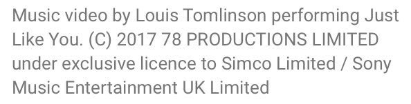 For people not giving Louis the credit he deserves for the video..
‘Music video BY Louis Tomlinson’