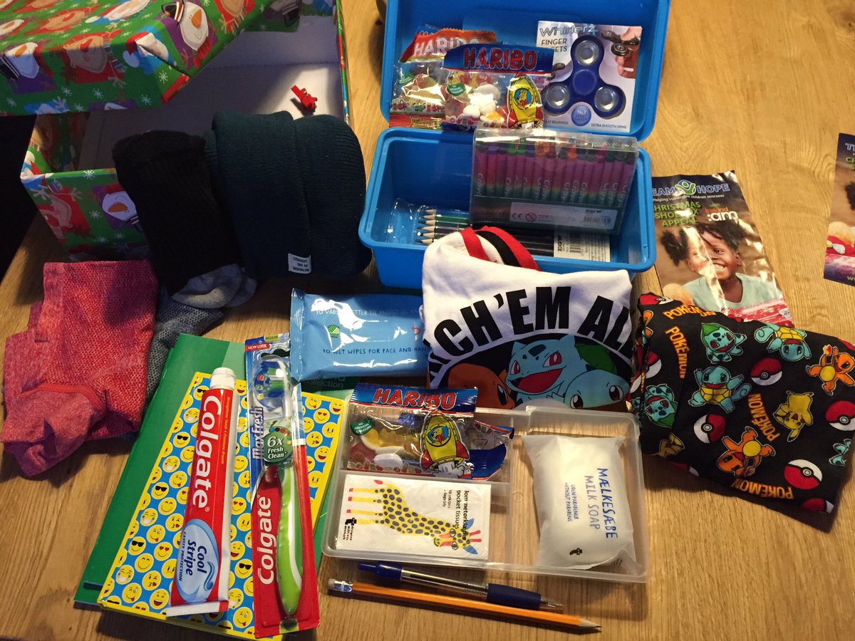 AmandaJBrunker's tweet photo. Pretty proud of the boys shoebox too @TeamHopeIreland @IrelandAMTV3 #LetsGetPacking! https://t.co/hKrqfvnzqm