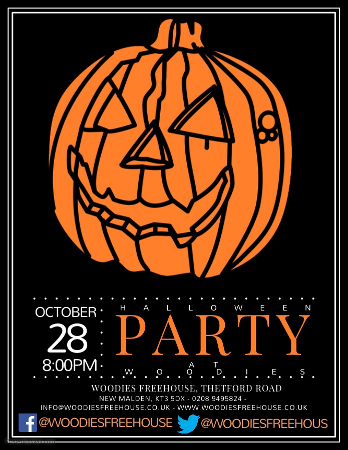 Halloween is almost here!

Make sure to come down to your favourite haunt for a night of spooky fun, including a costume competition!