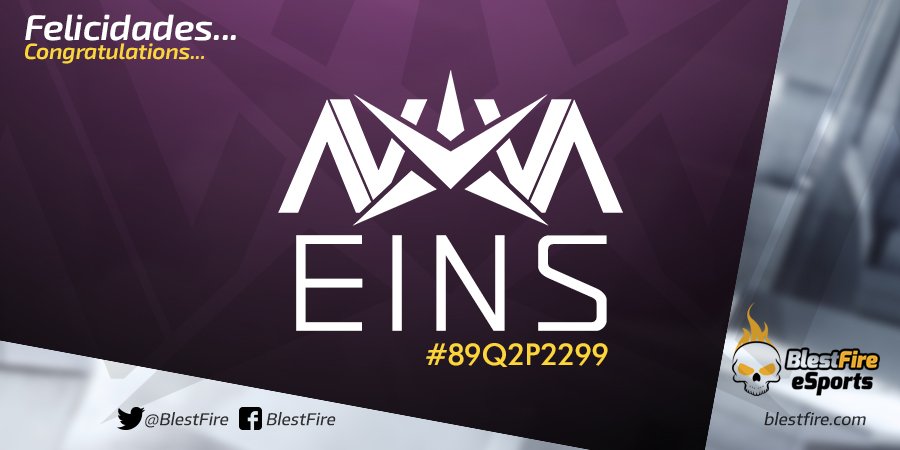 BlestFire's tweet photo. Clash Royale - Gracias EINS por haber sido parte de @BlestFire, ahora a darlo todo... ✌️ https://t.co/vcdVLpyubr