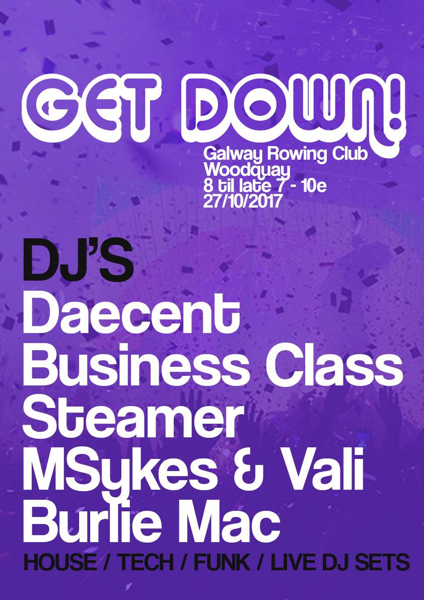 tomwalshdj's tweet photo. #OctoberBankHolidayWeekend -- #Galway
#house #techhouse #Funk #electronicmusic #DJ 
Get Down @galwayrowingclub
Friday 27th
🔊🔊🔊 https://t.co/pOU1j7fZ11