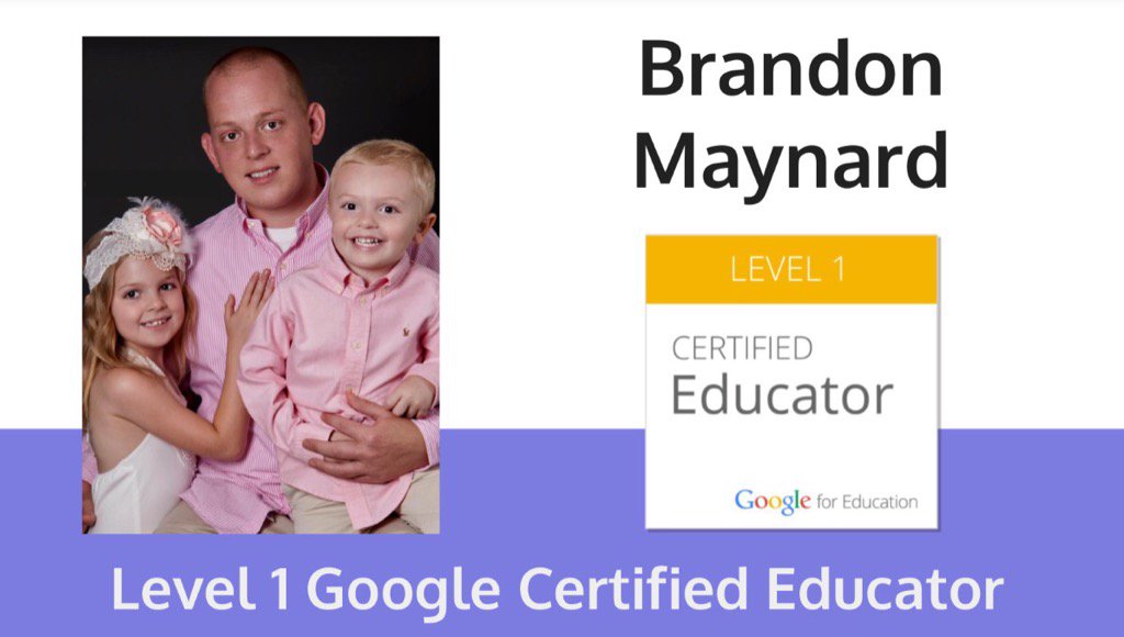CLDeRossett's tweet photo. Congratulations Mr. Brandon Maynard, Google Certified! #fcsinspire #KYGoDigital https://t.co/kWPqoIxwOE