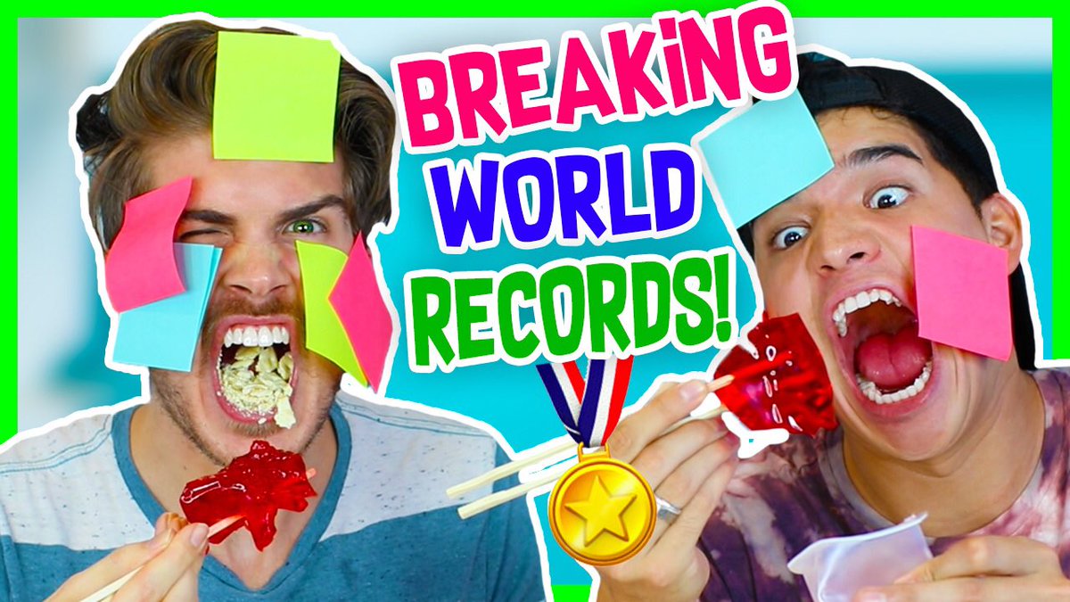 JoeyGraceffa's tweet photo. 🏅🏆 BREAKING WORLD RECORDS W/ @ALEXWASSABI! 🏆🏅 https://t.co/Z7X5SqqzRk https://t.co/B6anG4nS7m