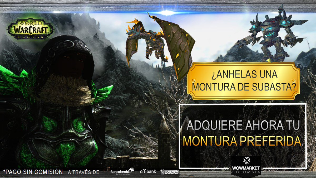 wowmarketcol's tweet photo. Nuevo servicio, contactanos ahora! #worldofwarcraft #wowcolombia https://t.co/cLA4HaSBcr