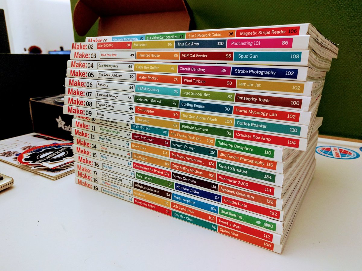 nicknormal's tweet photo. Thanks to @stellastriegel for the vintage @make magazines - filling in a few missing numbers for my #MakerLibrary! https://t.co/RJTzYzRi4t