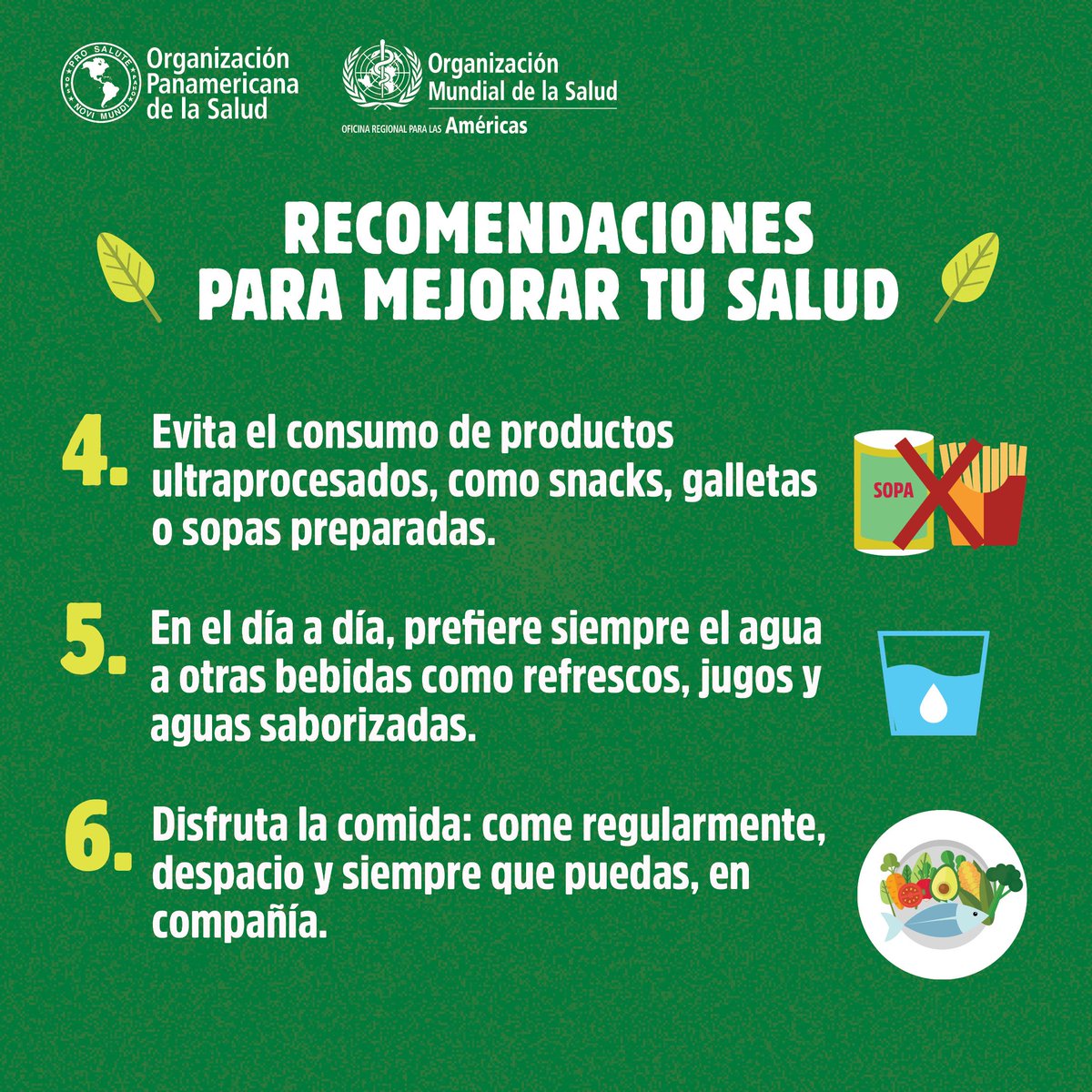 opsoms's tweet photo. Te invitamos a seguir estas 9 recomendaciones para mejorar tu salud. Anímate! #Tupuedes #venceralasENT #AlimentaciónSaludable #SaludAméricas https://t.co/ONmT7Spc4l