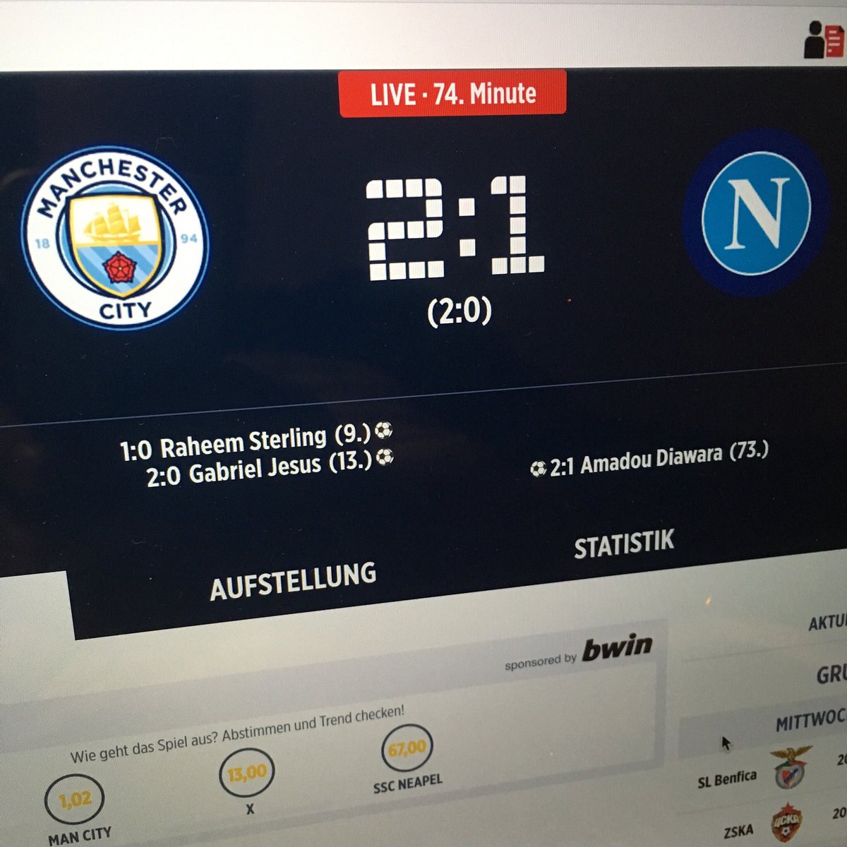 moin_marten's tweet photo. Ach guck, Manchester City spielt heute gegen Netscape Navigator. 

#MANNAP #Ucl https://t.co/yaajyz6M1h