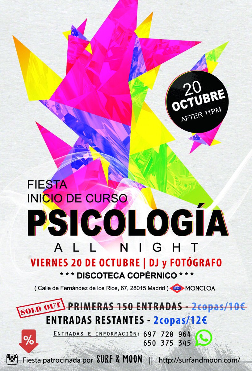 partypsicoloca's tweet photo. Y ya se acerca el día...Hazte ya con tu entrada que se acaban!! https://t.co/RDgehdC74W