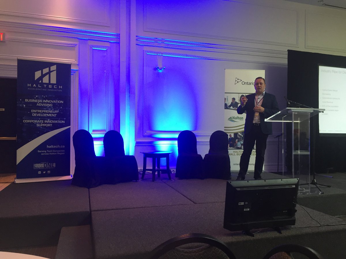 BinoviVISN's tweet photo. Founder & CEO @AdamRCegielski presenting for the #haltonfutures tech startup spotlight! Thx for the support! @Haltech_RIC @Office_Strategy https://t.co/At1hraMy13