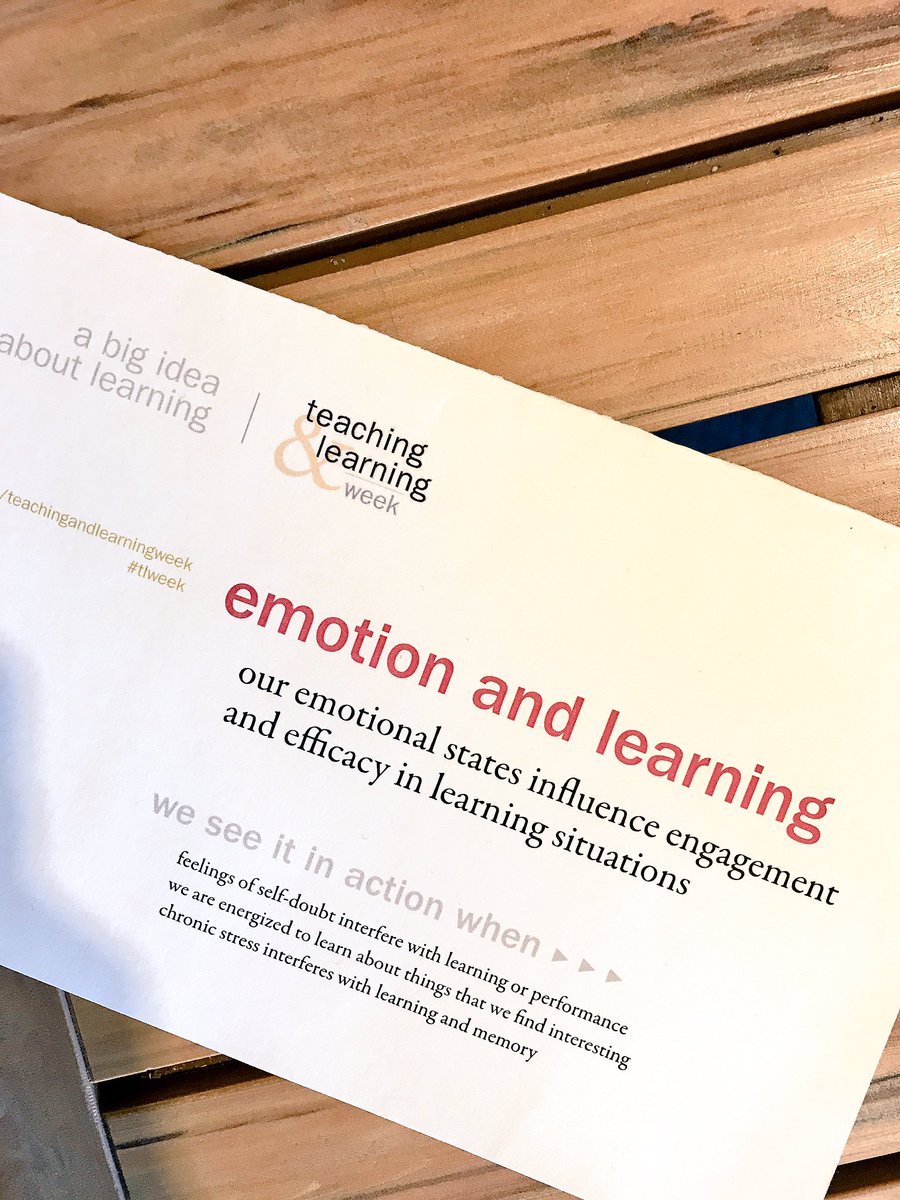 hgse's tweet photo. "Our emotional states influence engagement and efficacy in learning situations." #tlweek https://t.co/hE9APOojYP