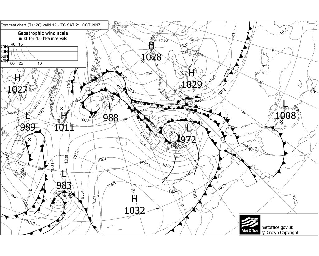 DaveThroup's tweet photo. A tropical depression north of Cuba forecast to track quickly across Atlantic towards UK by weekend. Could be pretty stormy. Stay tuned. https://t.co/MBn3LG0JrA