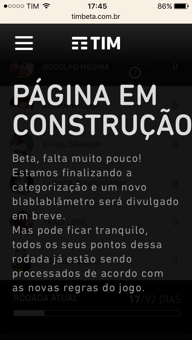#EsseAnoAindaPretendo ver a Tim atualizando meus pontos... #blablablametro #timbeta #BetaQuerLab