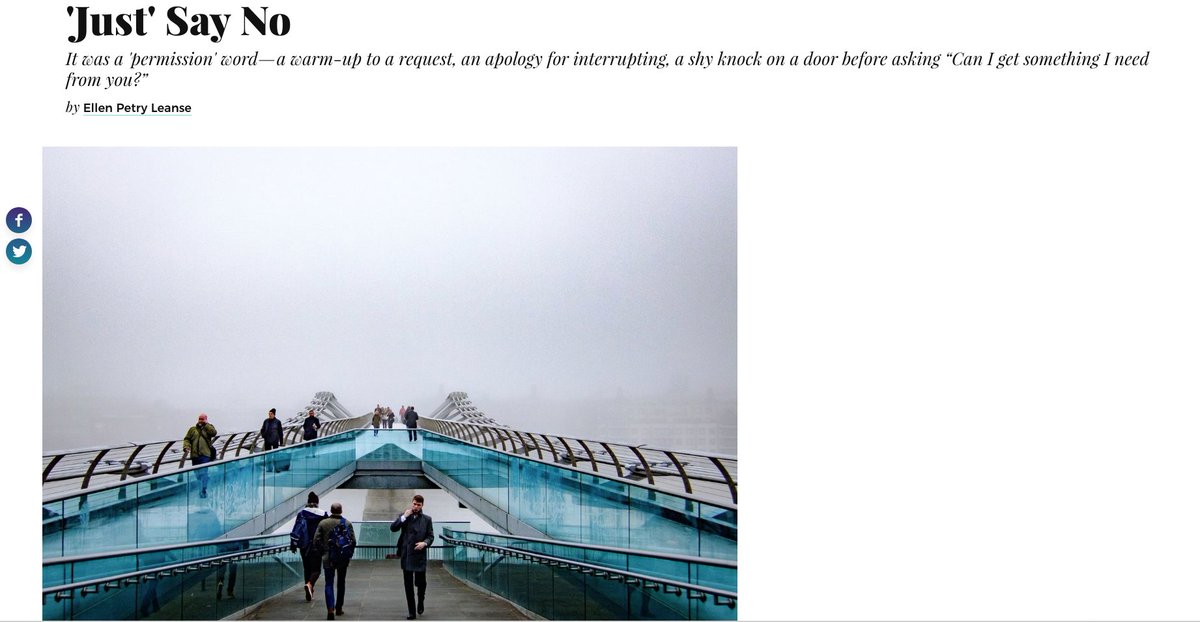 This is a powerful tool, highly recommend taking out "just" in your next email &amp; see yourself #stepintoyourpower! 
thriveglobal.com/stories/14961-…