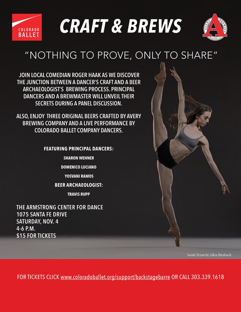 ColoradoBallet's tweet image. Who doesn’t love beer and ballet? Check out this really awesome event coming up!