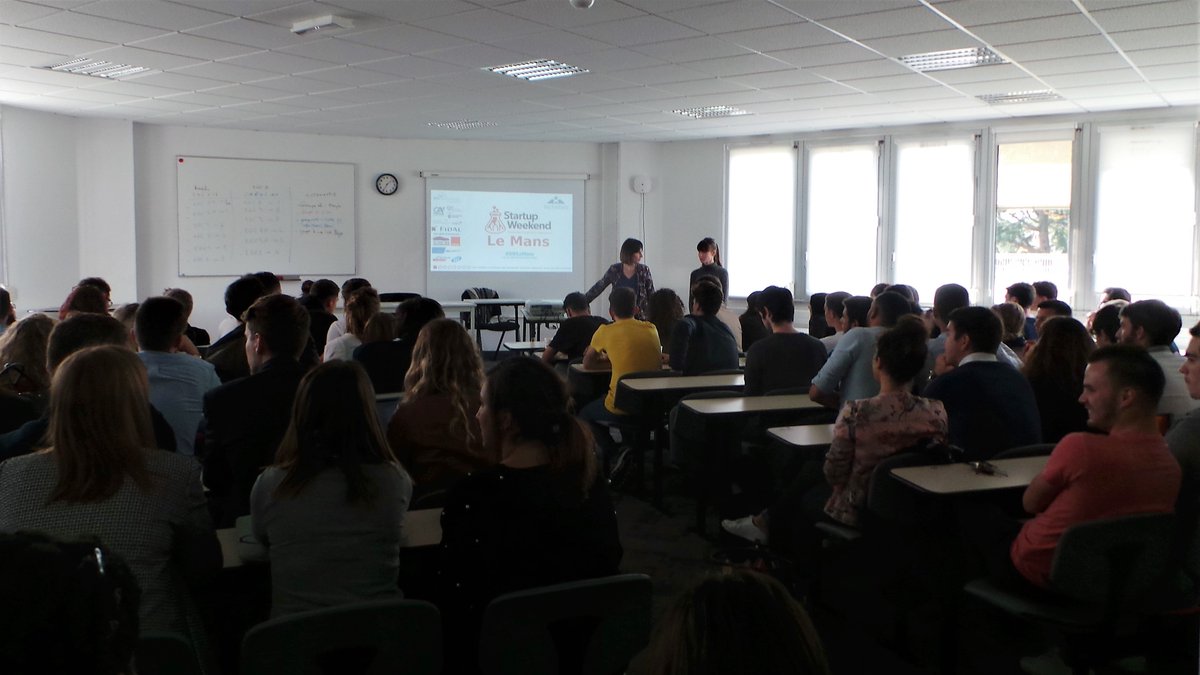 DelbecqueAlice's tweet photo. 1ere présentation de @swlemans auprès des étudiants de @EGCduMaine @IPI_SUP @ISIALM_LEMANS On vous attend nombreux pr un super weekend https://t.co/ynarKsNwSb