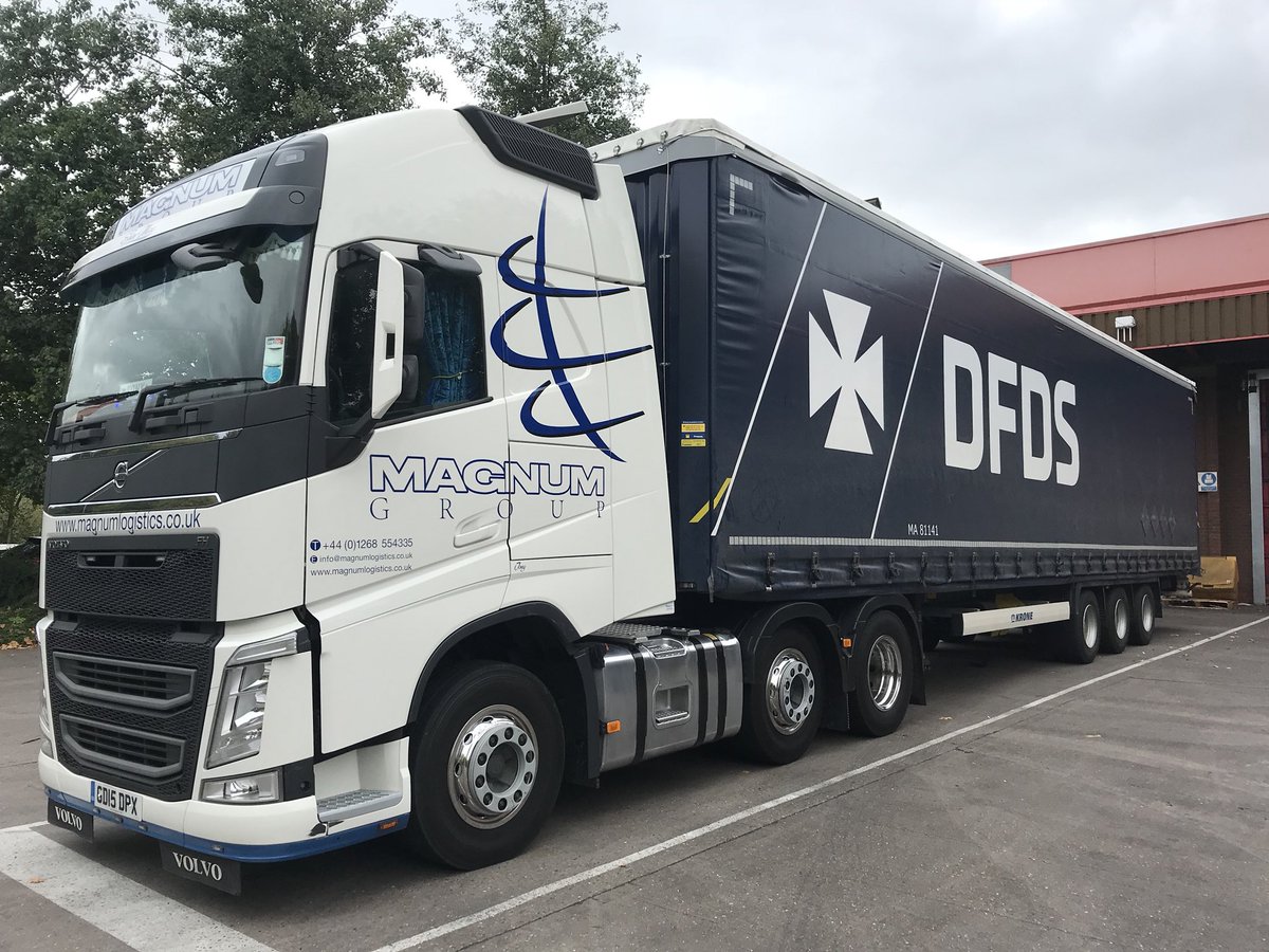 One of our trucks delivering.