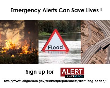 LBDisasterPrep's tweet photo. Emergency notifications through #AlertLongBeach provide vital info on evacuations, shelters locations, and what is going on. #PreparedLB https://t.co/yrJ28yiYLK
