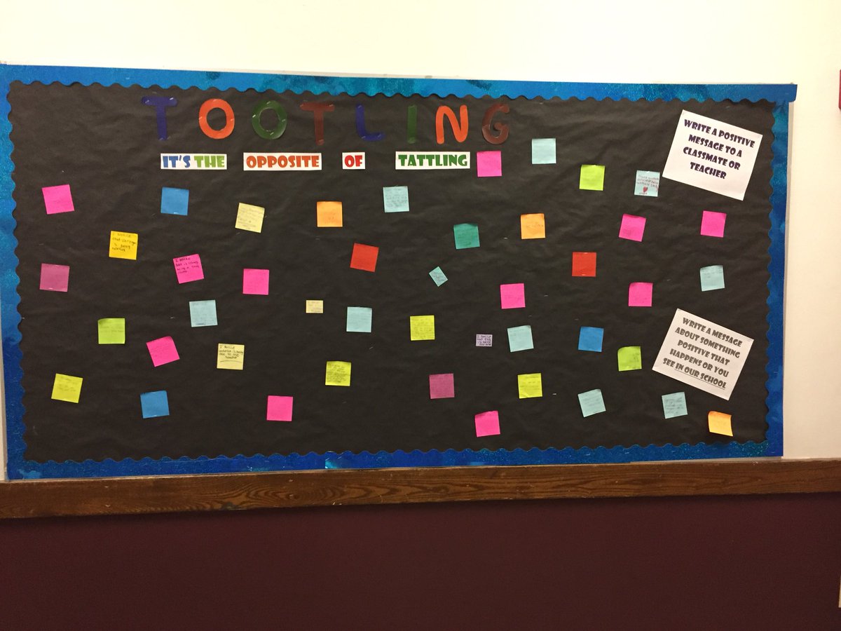 LyonsGrade5's tweet photo. Forget tattling.. in 5th grade we tootle! #positivity #findthepositive https://t.co/vXrgnQAevM