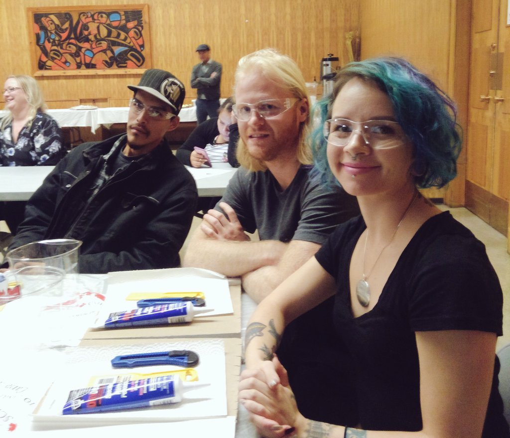 CMHC_ca's tweet photo. Safety first before doing work in the house! Our #2017YFest participants are ready 👓 https://t.co/o4DOJzbcy9