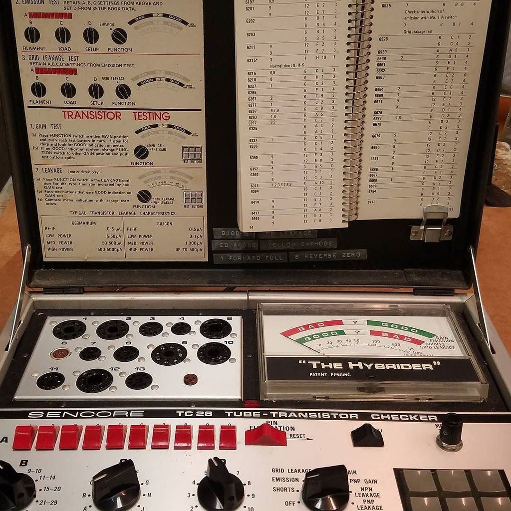 VVTamplifiers's tweet photo. Okay so well I'm personally excited to share this unique piece of vintage technology, this tube tester isn't exact… https://t.co/POtO5K1sVL https://t.co/LK4dTTooVm