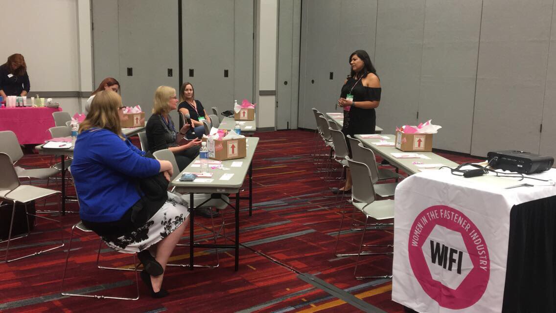 fastenerwomen's tweet photo. Always a great time to connect with members (new and old!) and the #FastenerWomen board of directors. #FastenerShowGoesPink https://t.co/swwm8mBJzz