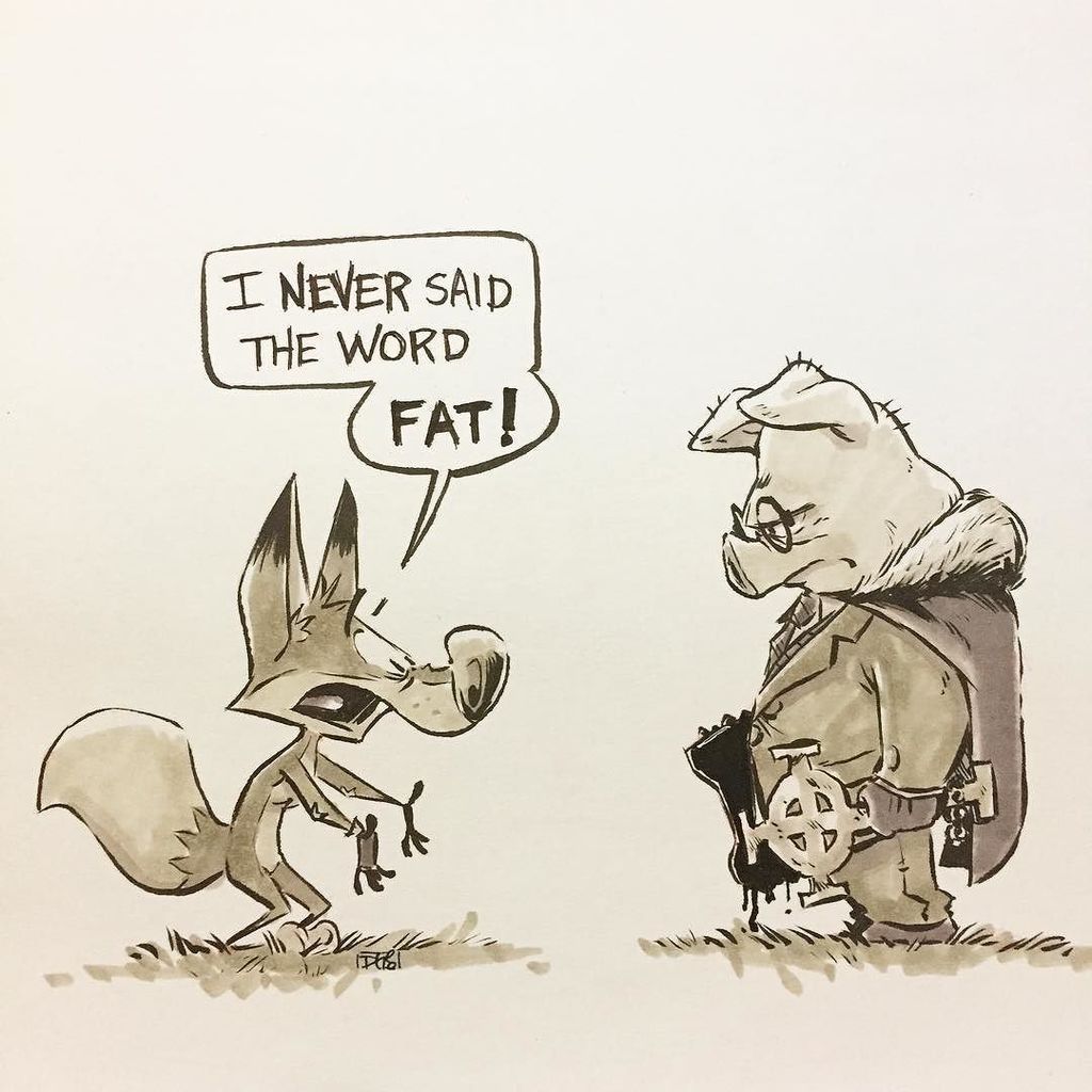 Day 16 - Fat. I couldn't resist drawing @coryloftis 's pig character from his #inktober this year.. It's way too g… ift.tt/2xMnb5G