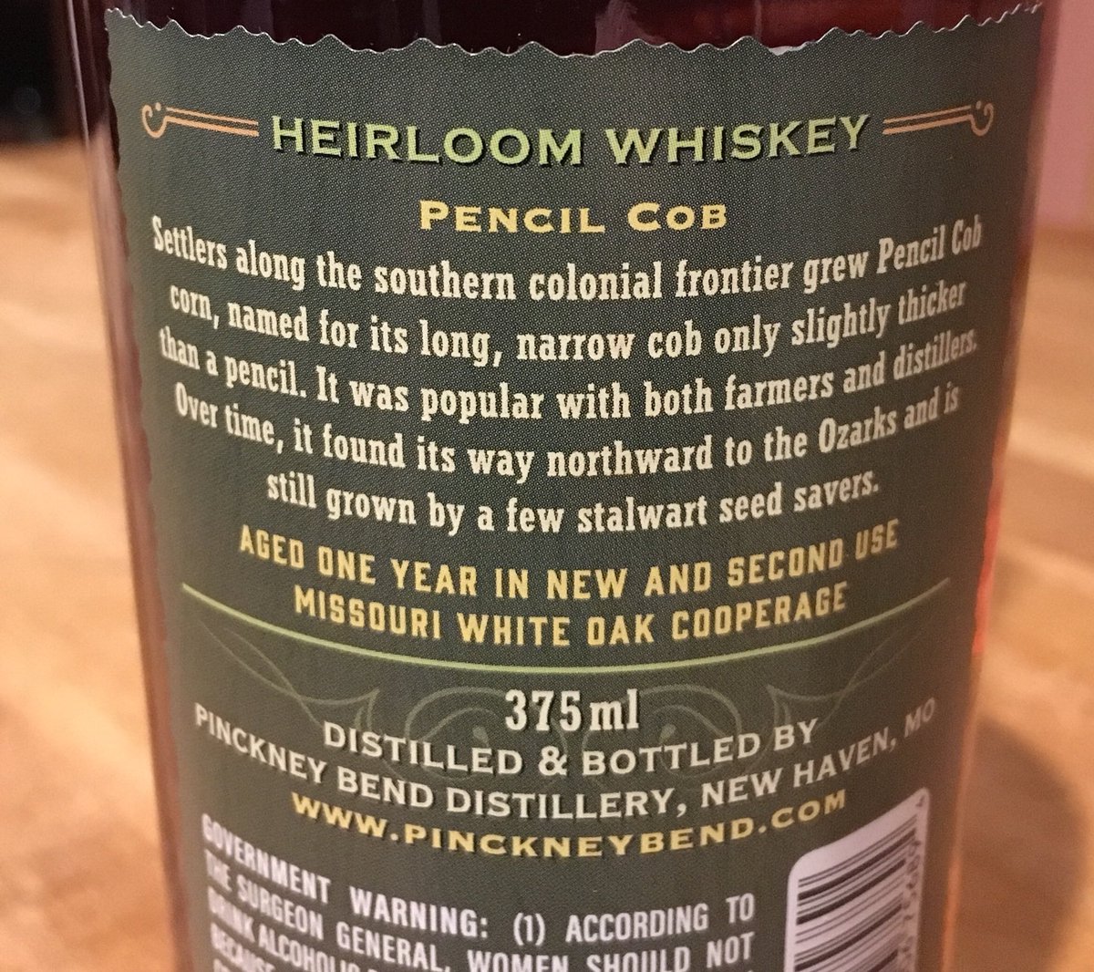 It’s the 2017 Open Pollinated Heirloom Whiskey Project- “Pencil Cob”