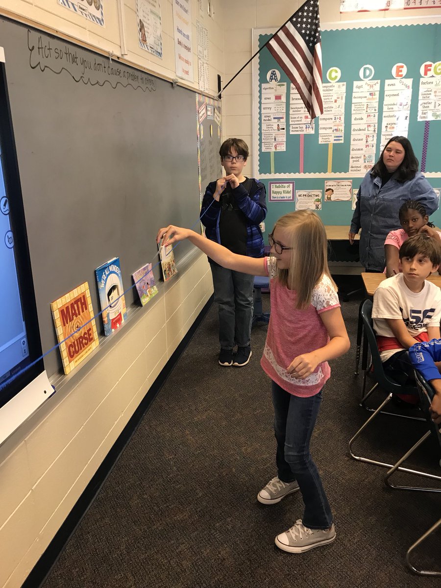 LauraRubin65's tweet photo. Students engaged while trying  out Wes Gordan’s number line activity during a decimal pace value unit! #yarbroughknights #CelebrateAuburn https://t.co/kkRvDWF80u