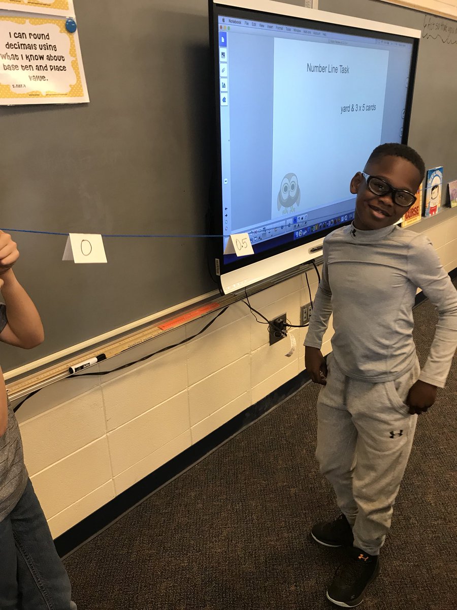 LauraRubin65's tweet photo. Students engaged while trying  out Wes Gordan’s number line activity during a decimal pace value unit! #yarbroughknights #CelebrateAuburn https://t.co/kkRvDWF80u