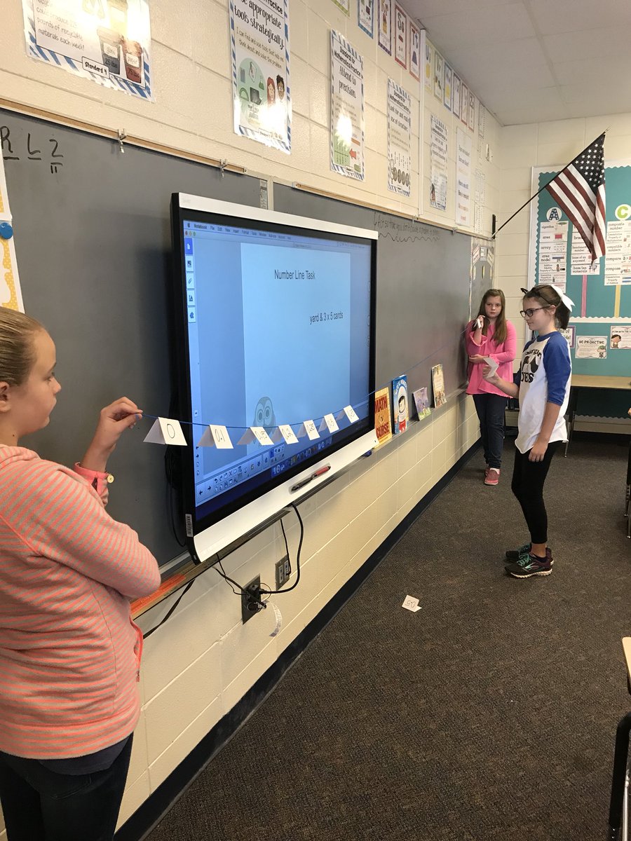 LauraRubin65's tweet photo. Students engaged while trying  out Wes Gordan’s number line activity during a decimal pace value unit! #yarbroughknights #CelebrateAuburn https://t.co/kkRvDWF80u