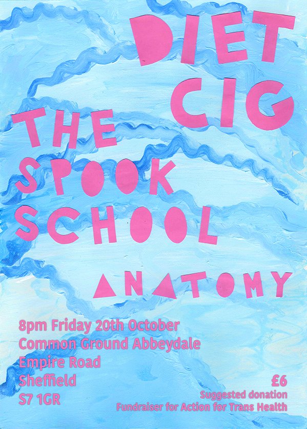 sheffA4TH's tweet photo. Come to this on Friday! Fundraiser for @act4transhealth in Sheffield with @dietcig @spookschool and @ANATOMYleics 😍🌈🌟💜💫💖✨ https://t.co/Ny20gyfwCT