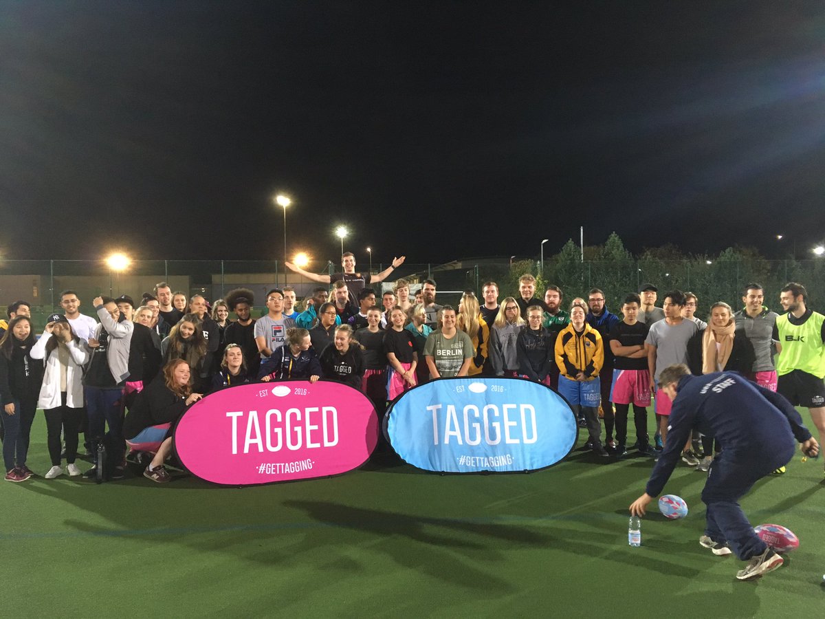 TaggedRugby's tweet photo. A great evening of Tag Rugby League @ueasport with 14 teams taking part #gettagging #rugbyleague @TheRFL @BUCSsport @UniversityRL https://t.co/rEHY5h4Zst