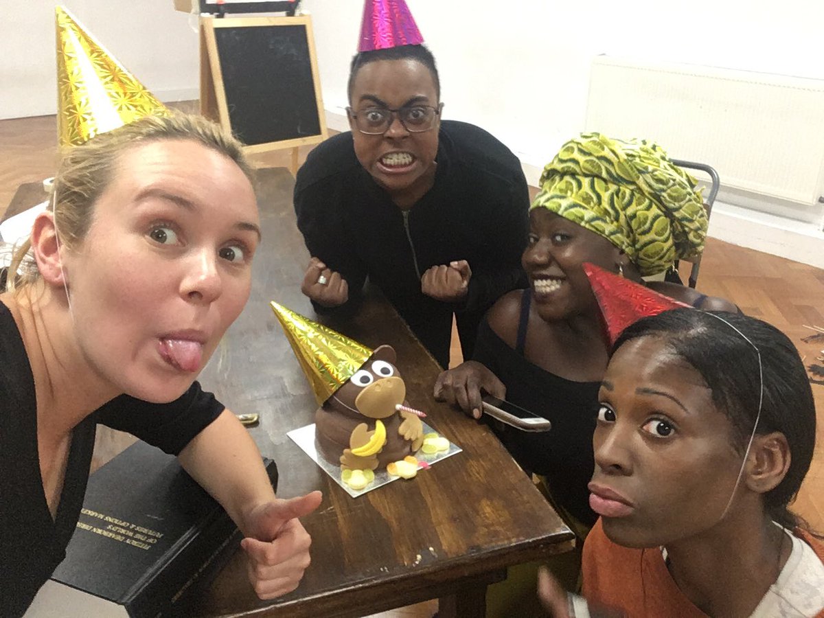ruthiepegs's tweet photo. Birthday rehearsal for @MickeyMShaw4 @FourthMonkeyTC @MarilynNadebe @toluedwards #childrenofthesun #BACScratch #monkeycake https://t.co/fBU0eNtF8I